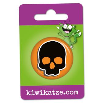 Ansteckbutton Totenkopf an Eurolochkarte